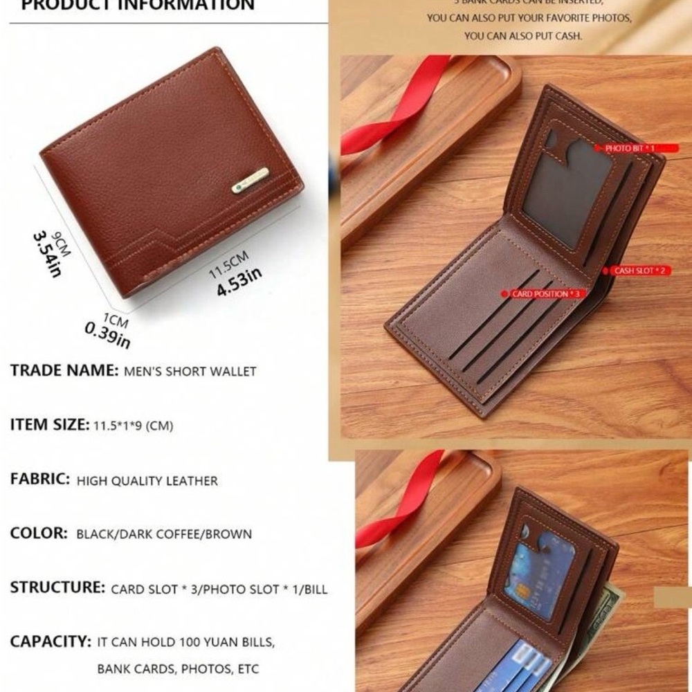 New Brown men Wallet - Picture 3 of 4